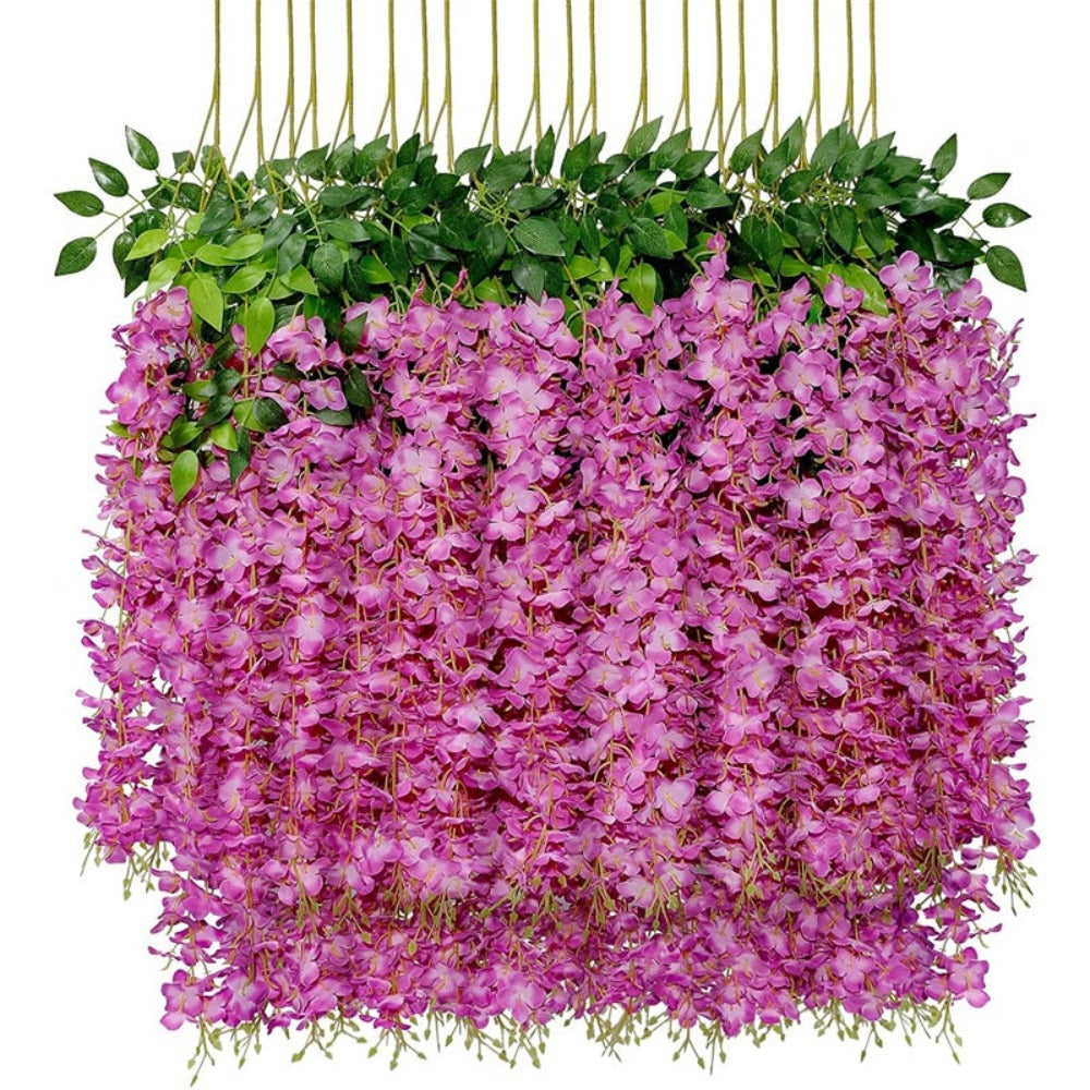 12 pieces Plastic Wisteria Flowers for Party Decor