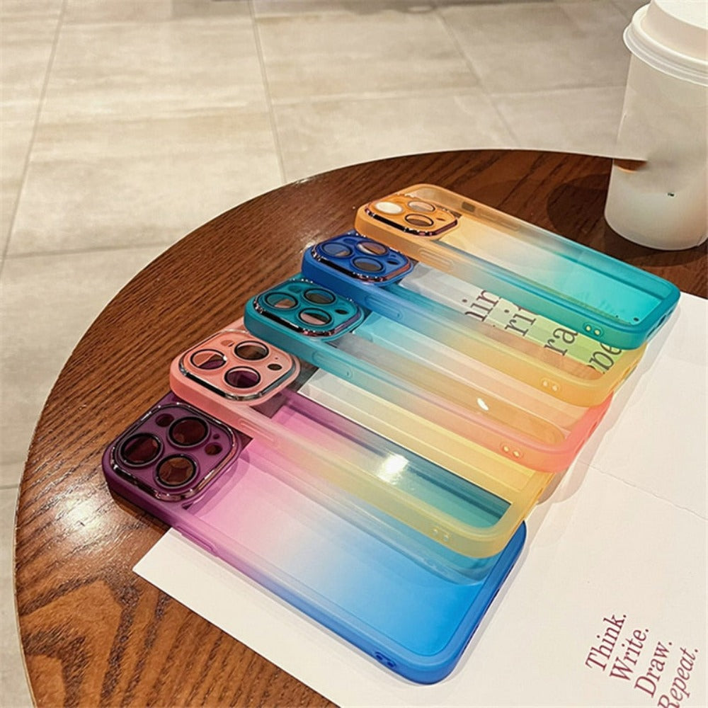 Gradient Color Clear Phone Case For IPhone