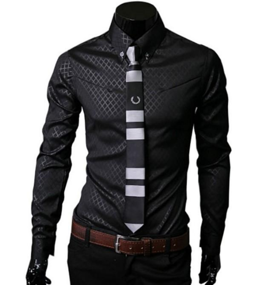 Mens Slim Fit Button Front Pattern Shirt