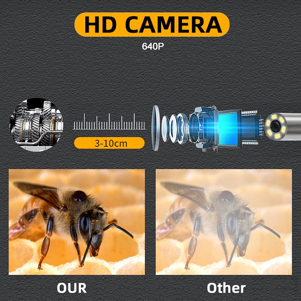Waterproof Mini Remote Camera with LED light for PC, IOS, Android