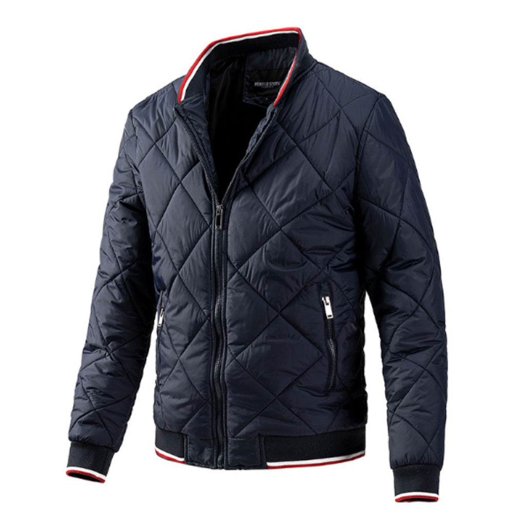 Mens Quilted Bomber Jacket