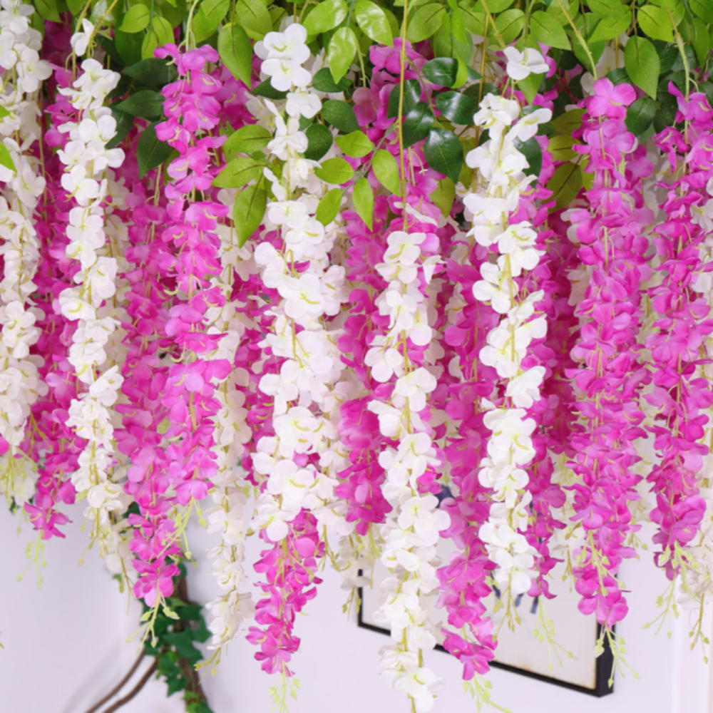 12 pieces Plastic Wisteria Flowers for Party Decor