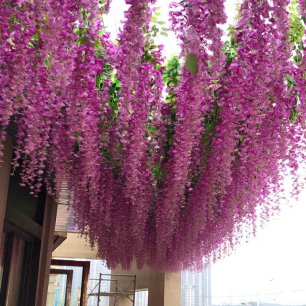 12 pieces Plastic Wisteria Flowers for Party Decor