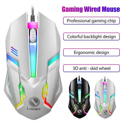Colorful Backlit Wired Gaming Mouse