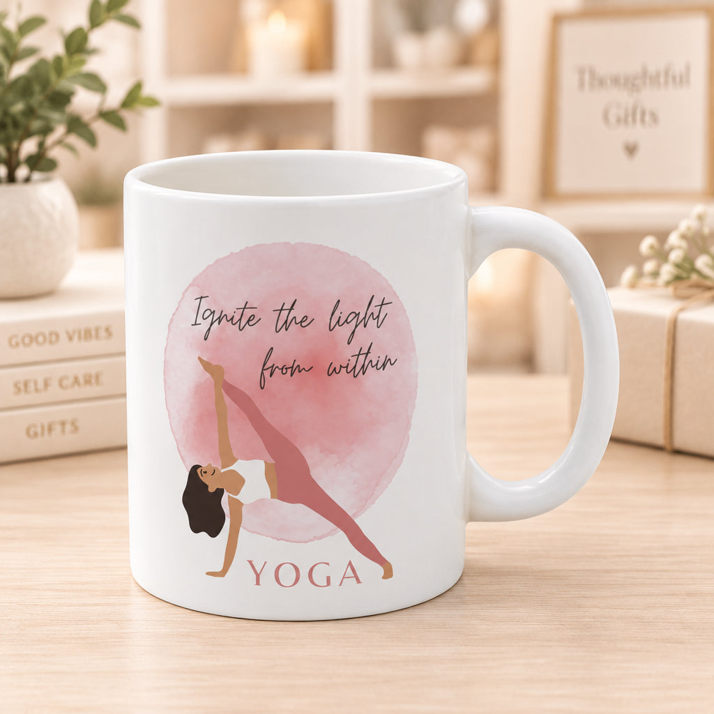 Ignite the Light Yoga Theme Mug
