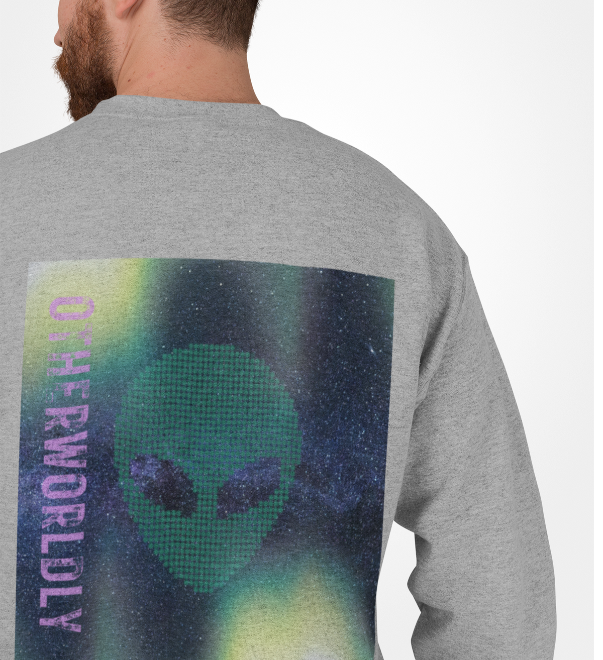 Alien Back Print Graphic Sweatshirt