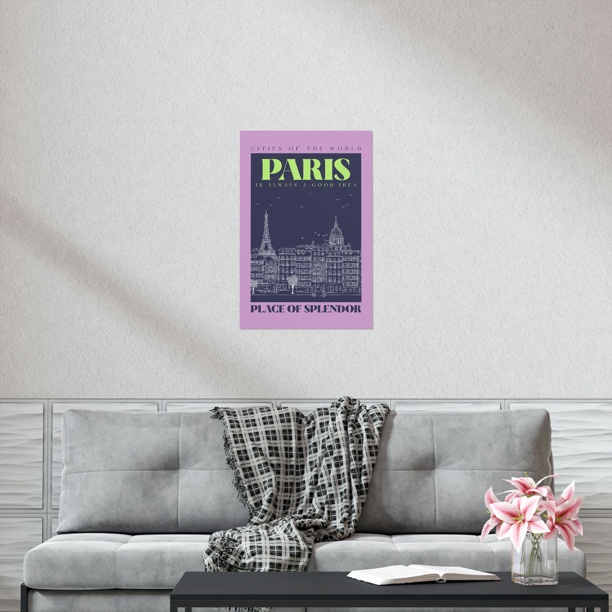 Paris City Outline Poster