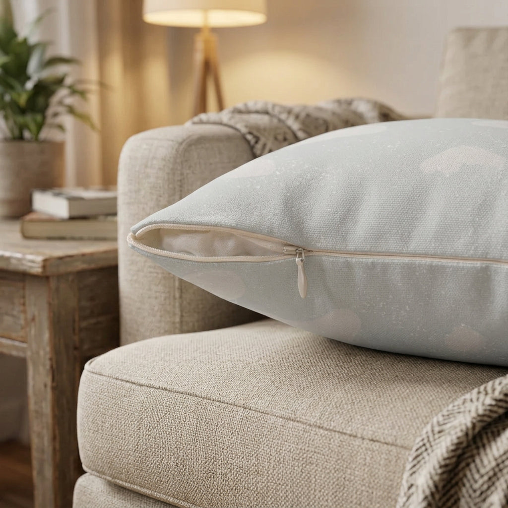 Gray Spotted Throw Cushion - 20" x 20"