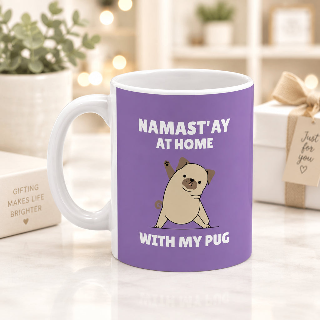Namast'ay Home with My Pug Mug