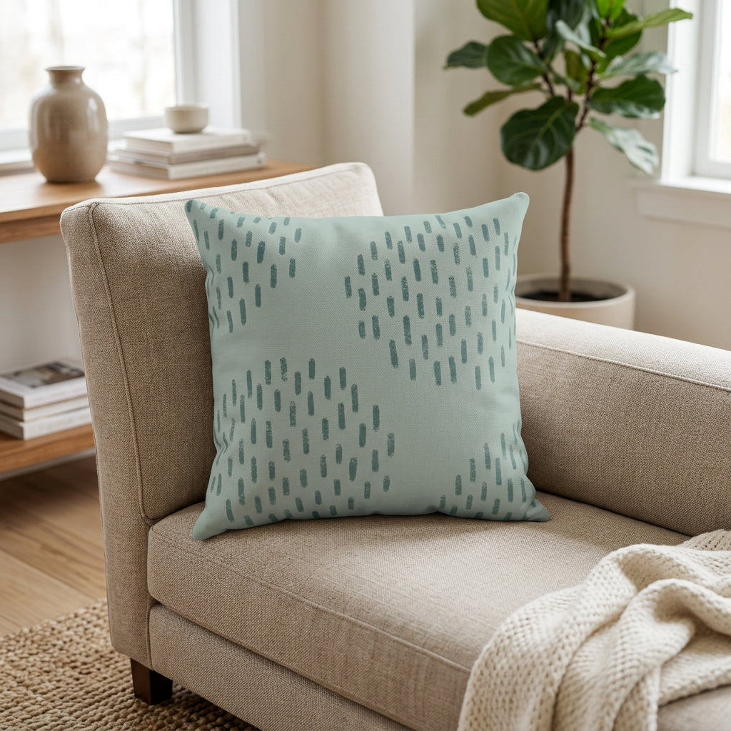 Green Abstract Print Cushion Home Decoration Accents - 4 Sizes