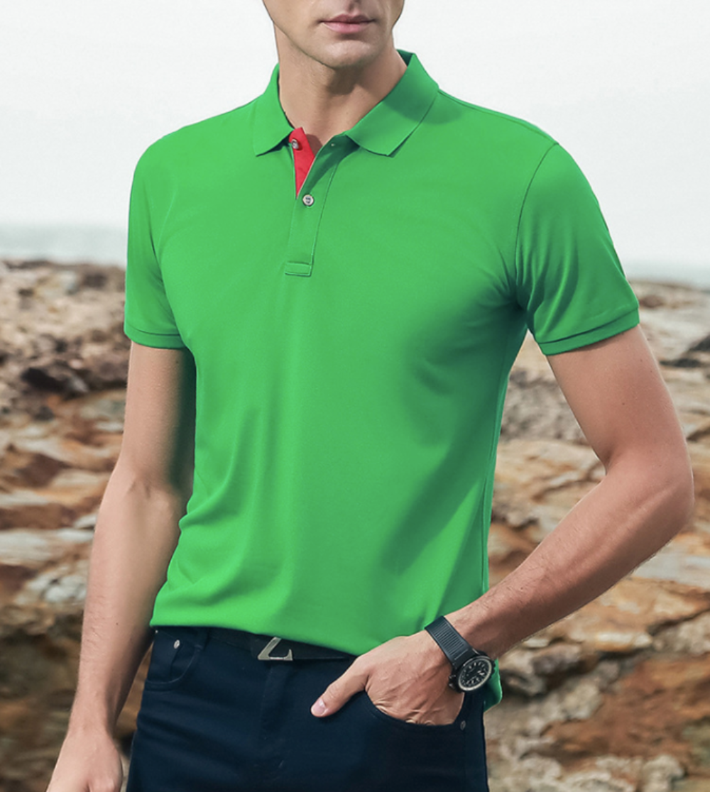 Mens Causal Short Sleeve Polo Shirt