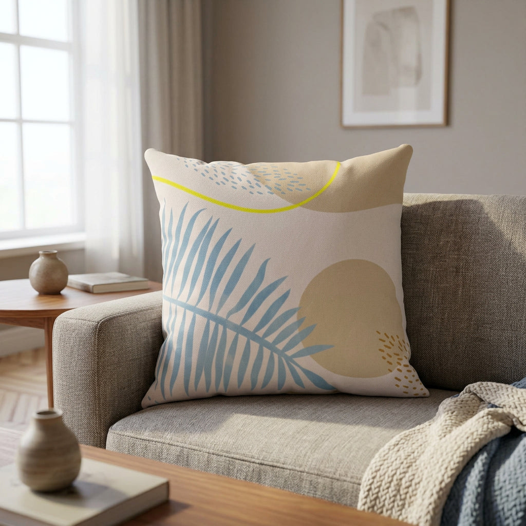 Blue Leaf Cushion Home Decoration Accents - 4 Sizes