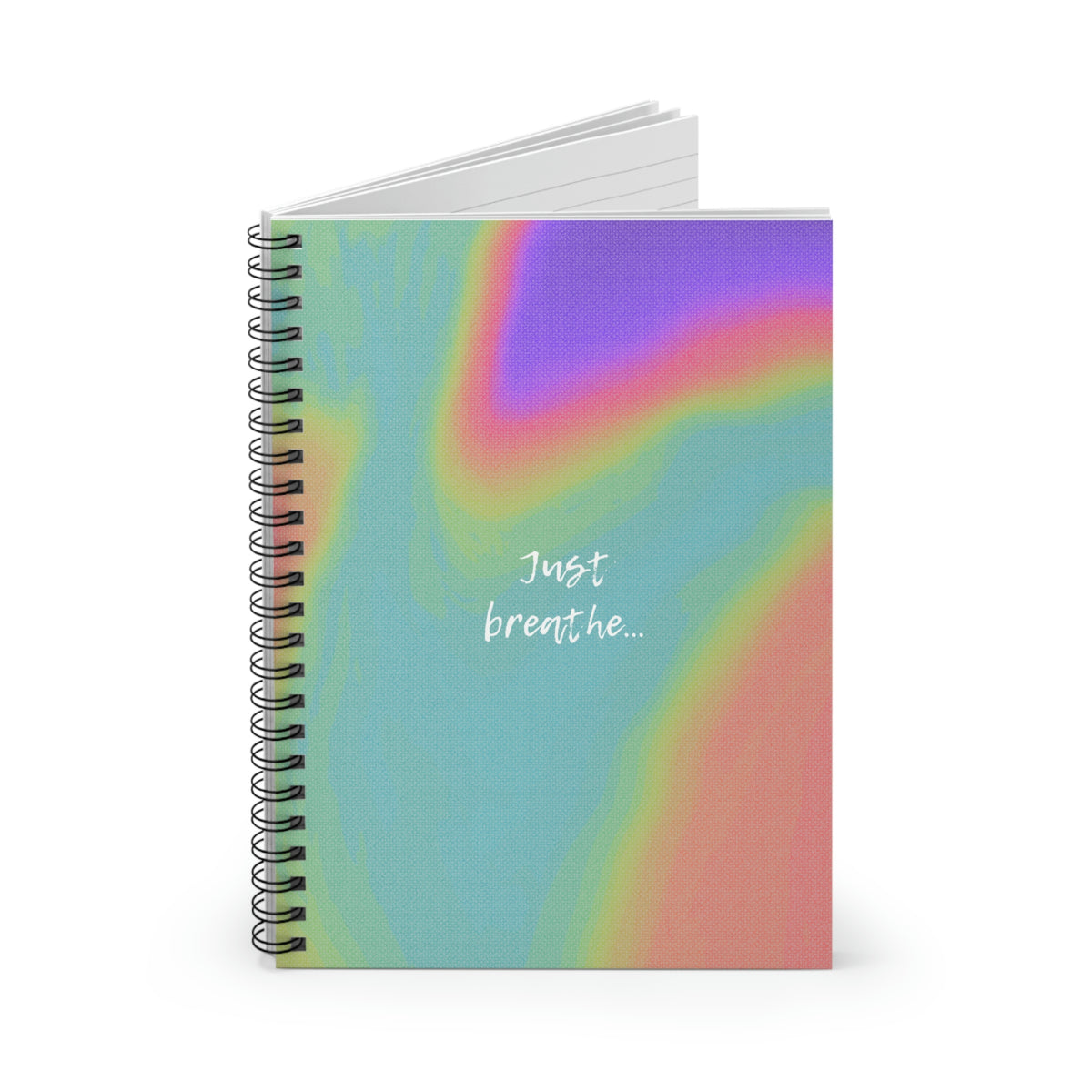 Just Breathe Quote Spiral Notebook
