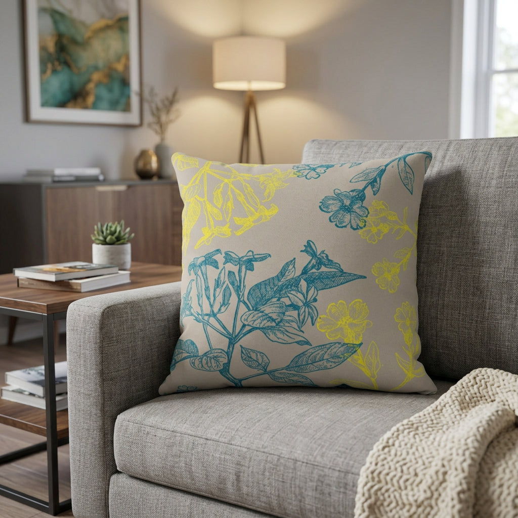 Blooming Floral Double Sided Faux Suede Cushion - 4 Sizes