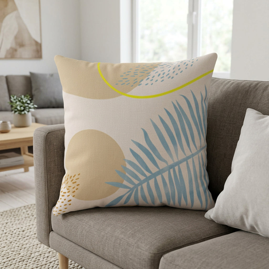 Blue Leaf Cushion Home Decoration Accents - 4 Sizes