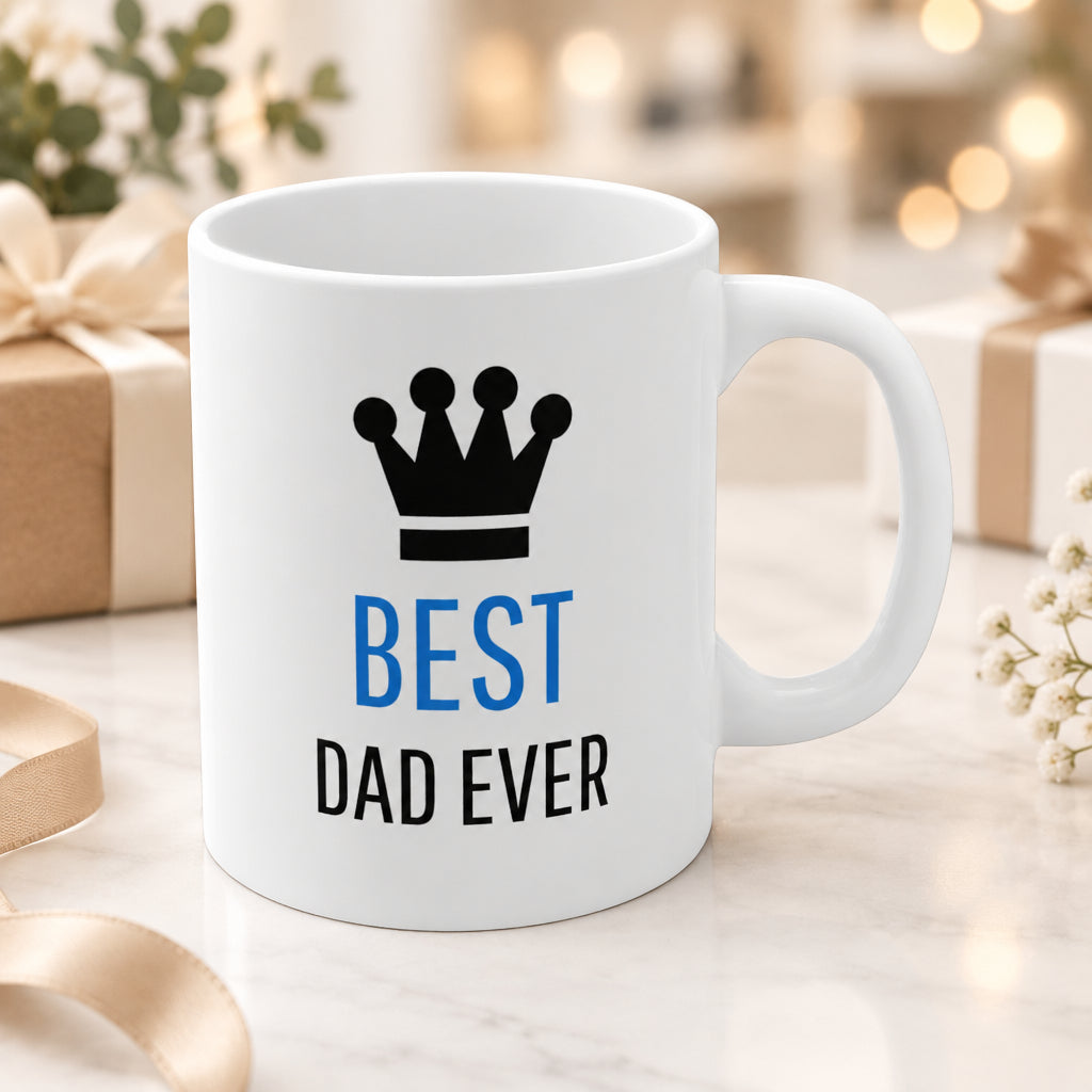 Best Dad With Crown Coffee Mug