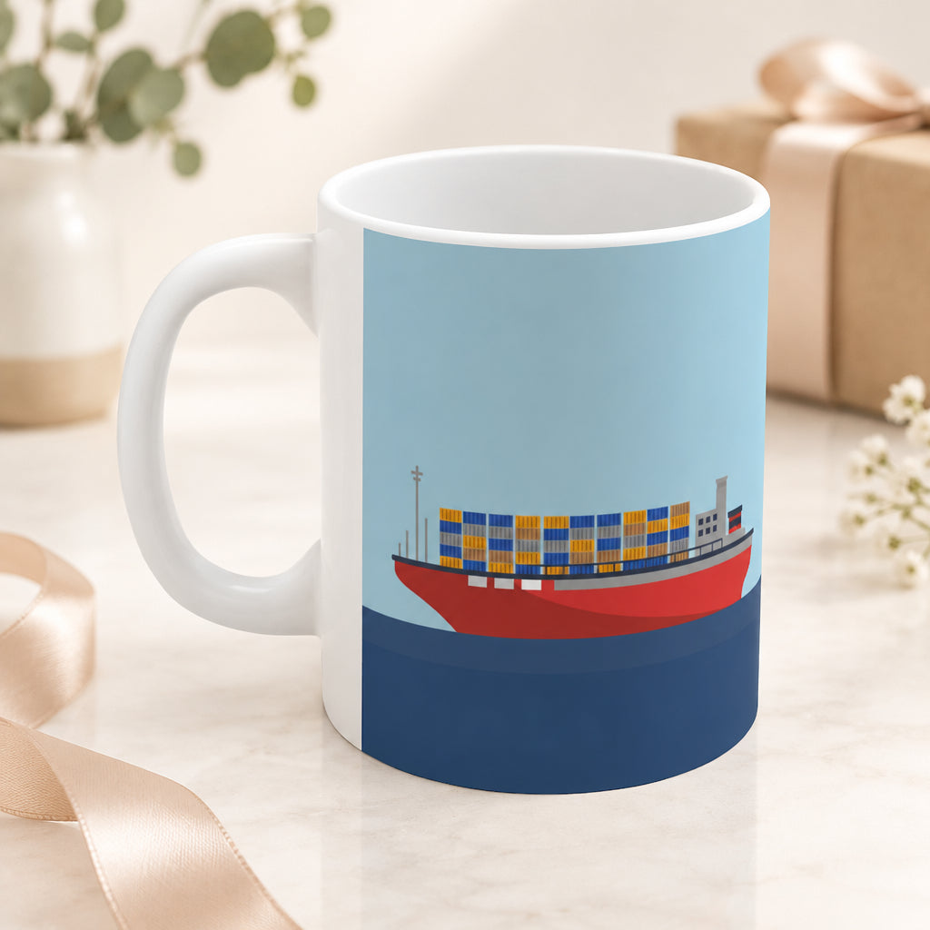 Cargo Ship Ceramic Mug 11oz