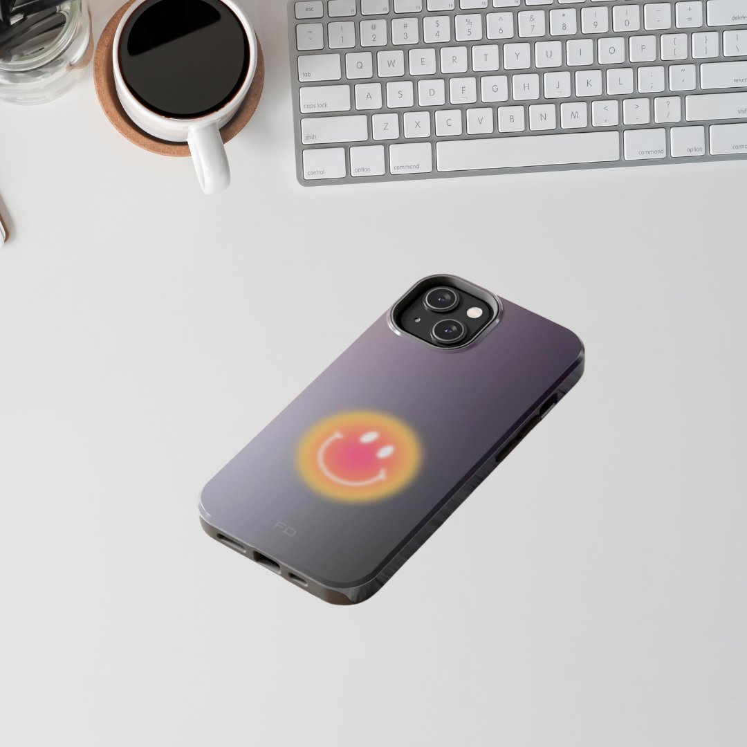 Smiley Face Touch Case for iPhone with Wireless Charging