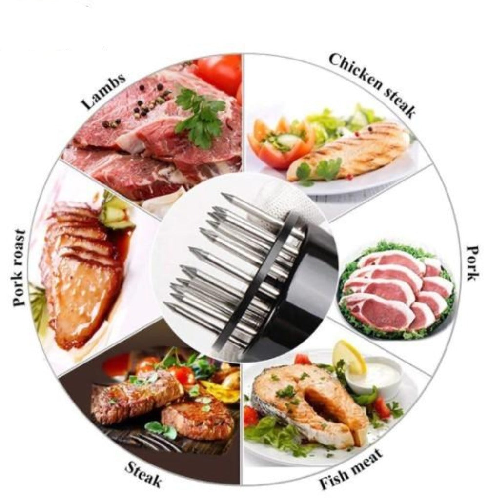 Stainless Steel Needle Meat Tenderizer 2 pcs set
