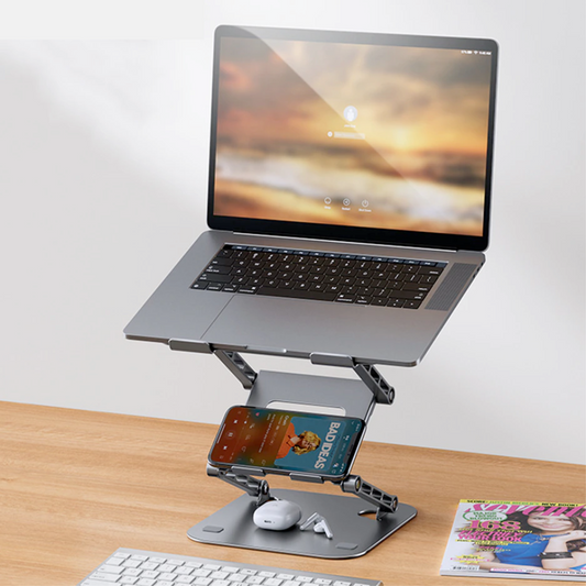 Adjustable 2 in 1 Notebook And Phone Stand