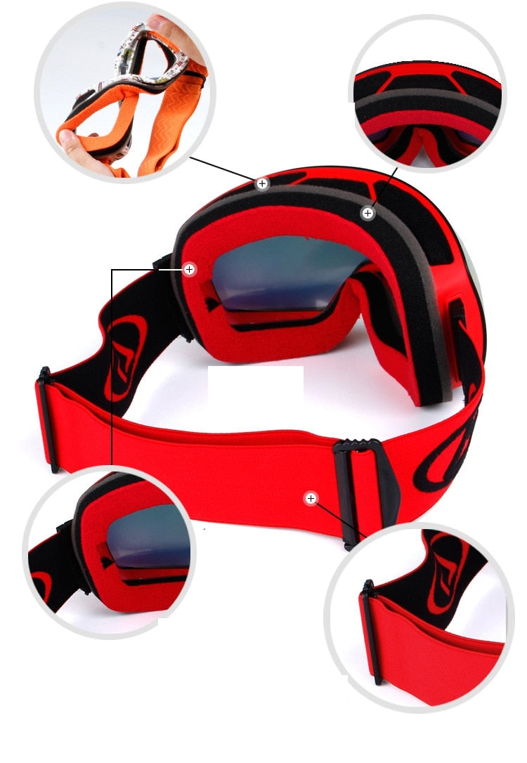 Stylish UV Protection Anti Fog Ski Goggles