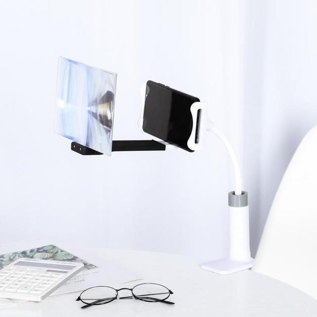 3D Mobile Phone Projectio Magnifier 12" Screen with Stand Holder