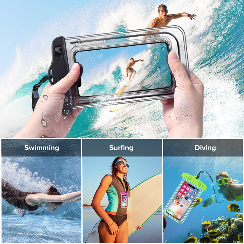 Universal 360 Waterproof Case for iPhones and Android Phones ( 3 PCS pack)
