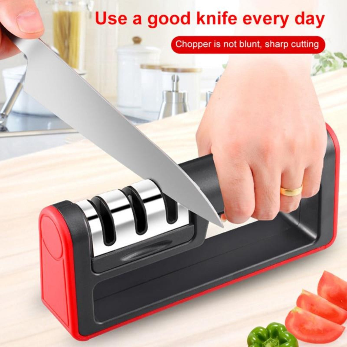 Knife Sharpener 3 Stage Handheld Professional Sharpening System