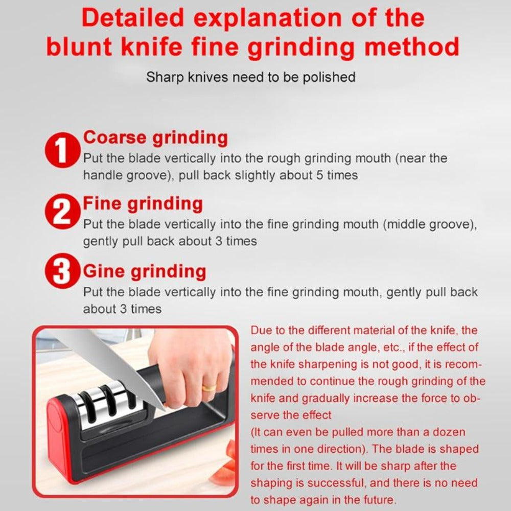 Knife Sharpener 3 Stage Handheld Professional Sharpening System