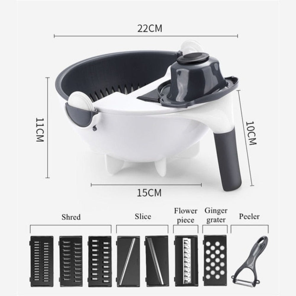 Multi function Stainless Steel Vegetable Slicer With Draining Basket