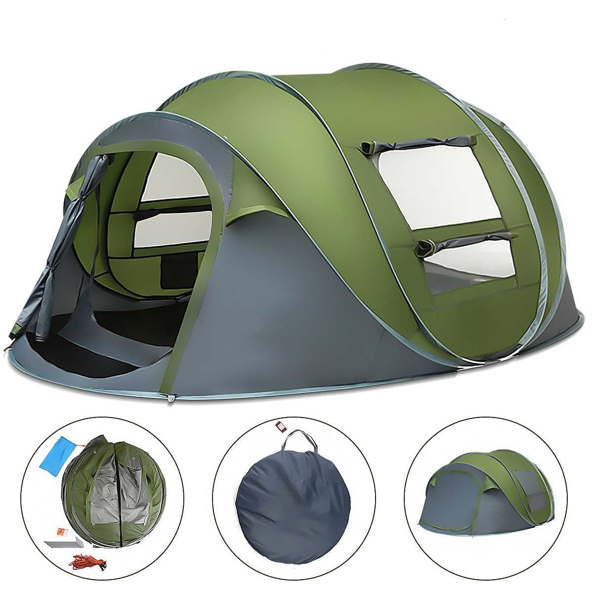 Large Capacity 4 to 5 Persons Automatic Pop Up Camping Tent – Onetify