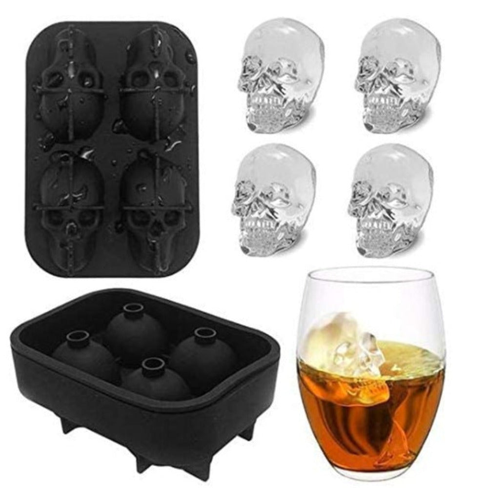 Buy 1 Get 2 Free | Skeleton Skull Shape Ice Cube Mold