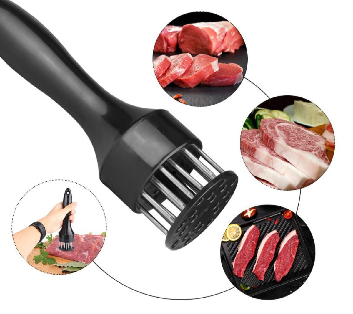 Stainless Steel Needle Meat Tenderizer 2 pcs set