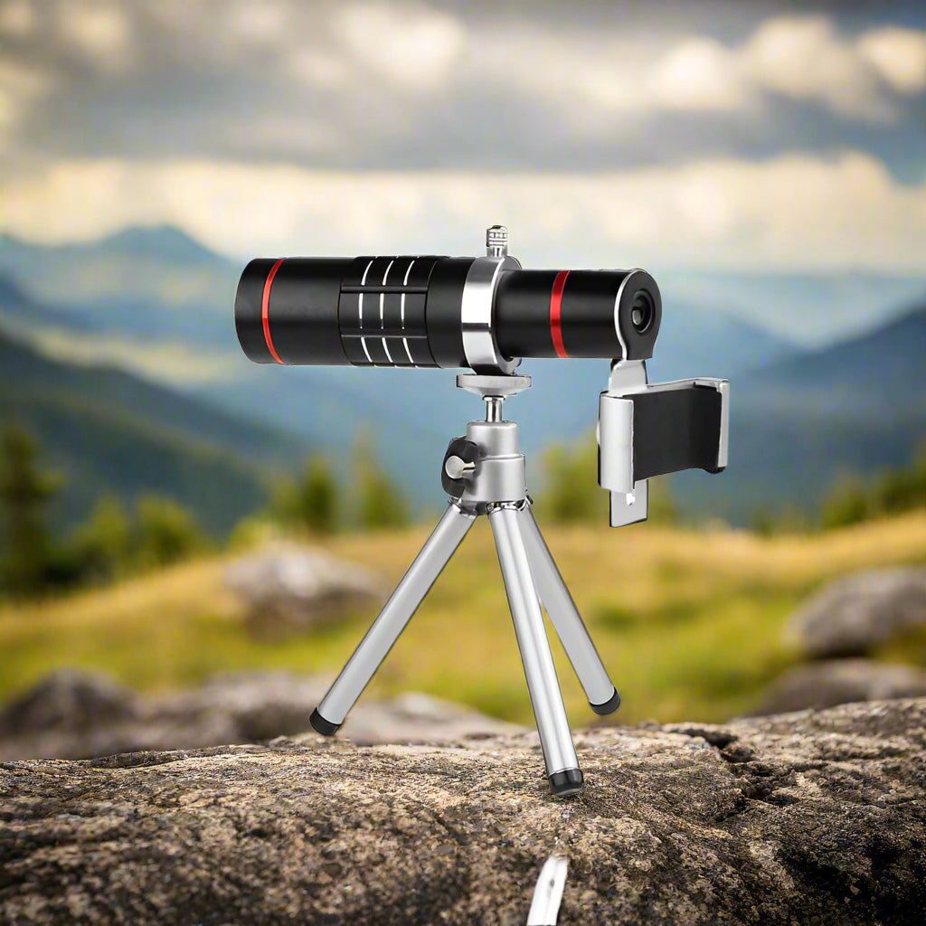 18X Zoom Telescope Phone Camera Lens with Tripod Clip For iPhone, Samsung, Pixels, LG and Oneplus