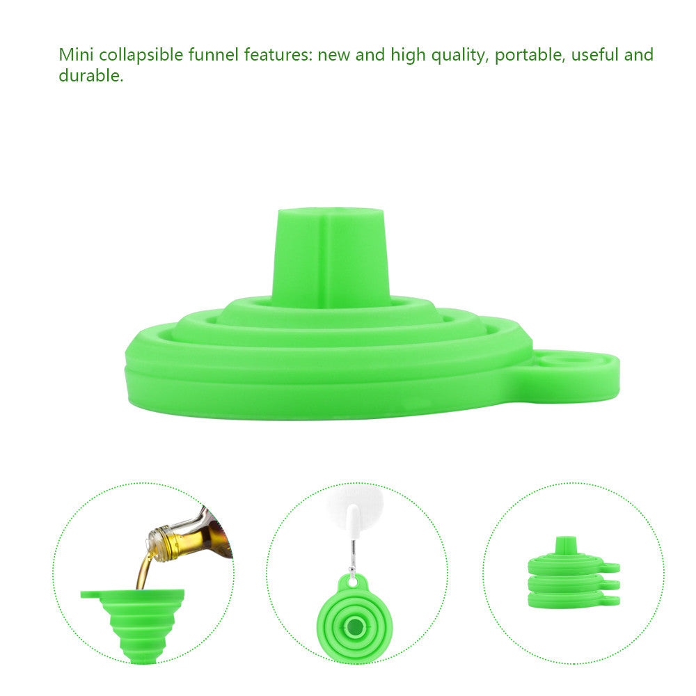 3 inch width Collapsible Silicone Funnel 9 PCS Set