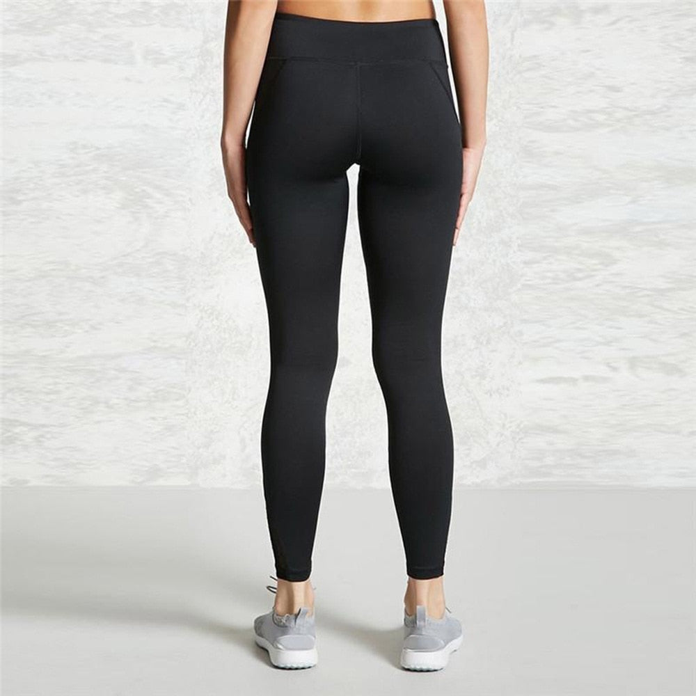 Womens Mesh Patchwork Slim Fit Yoga Exercise Leggings