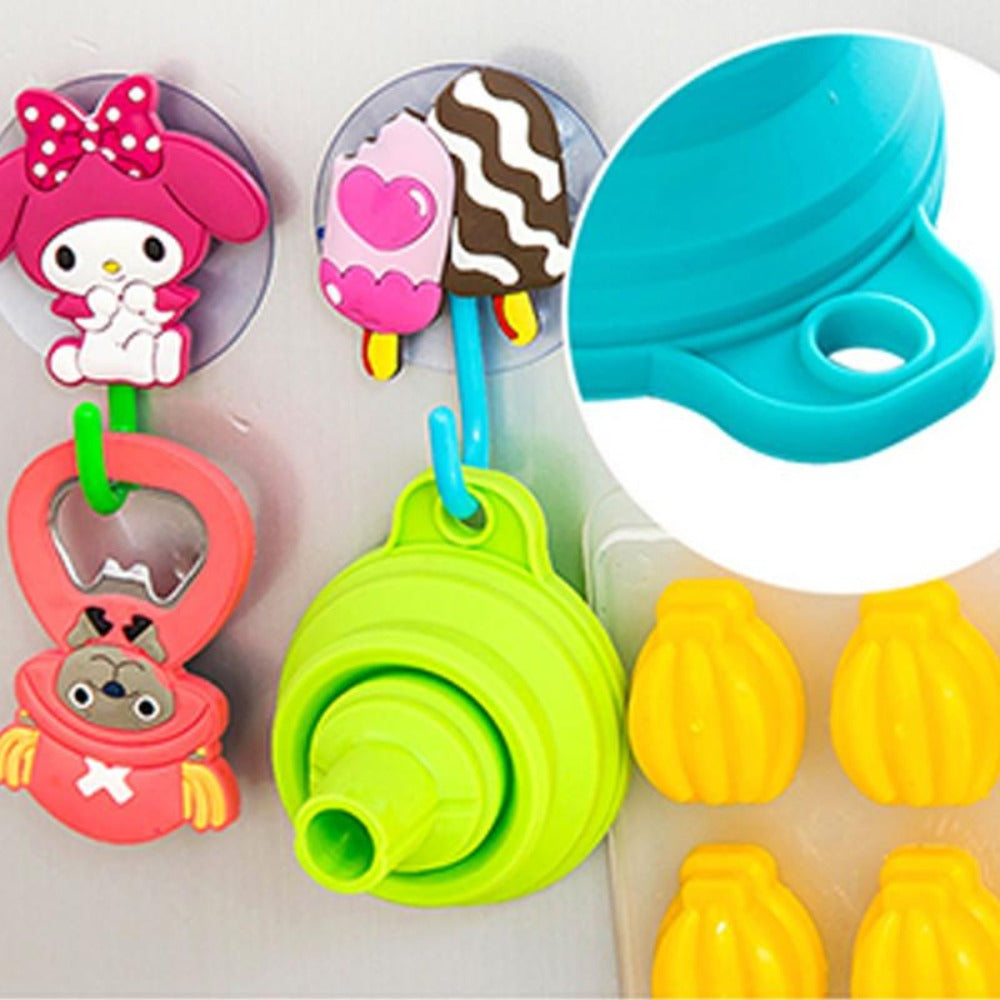 3 inch width Collapsible Silicone Funnel 9 PCS Set