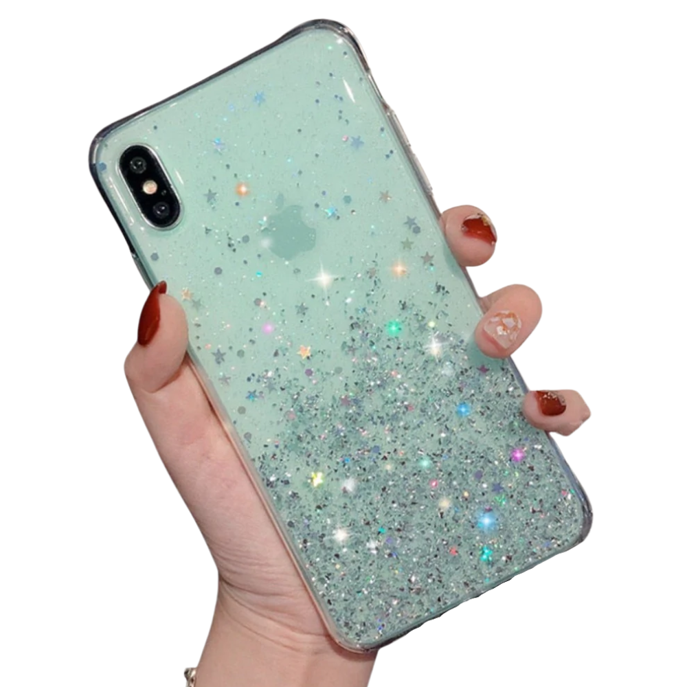 Clear Glitter & Sequins Case for iPhone