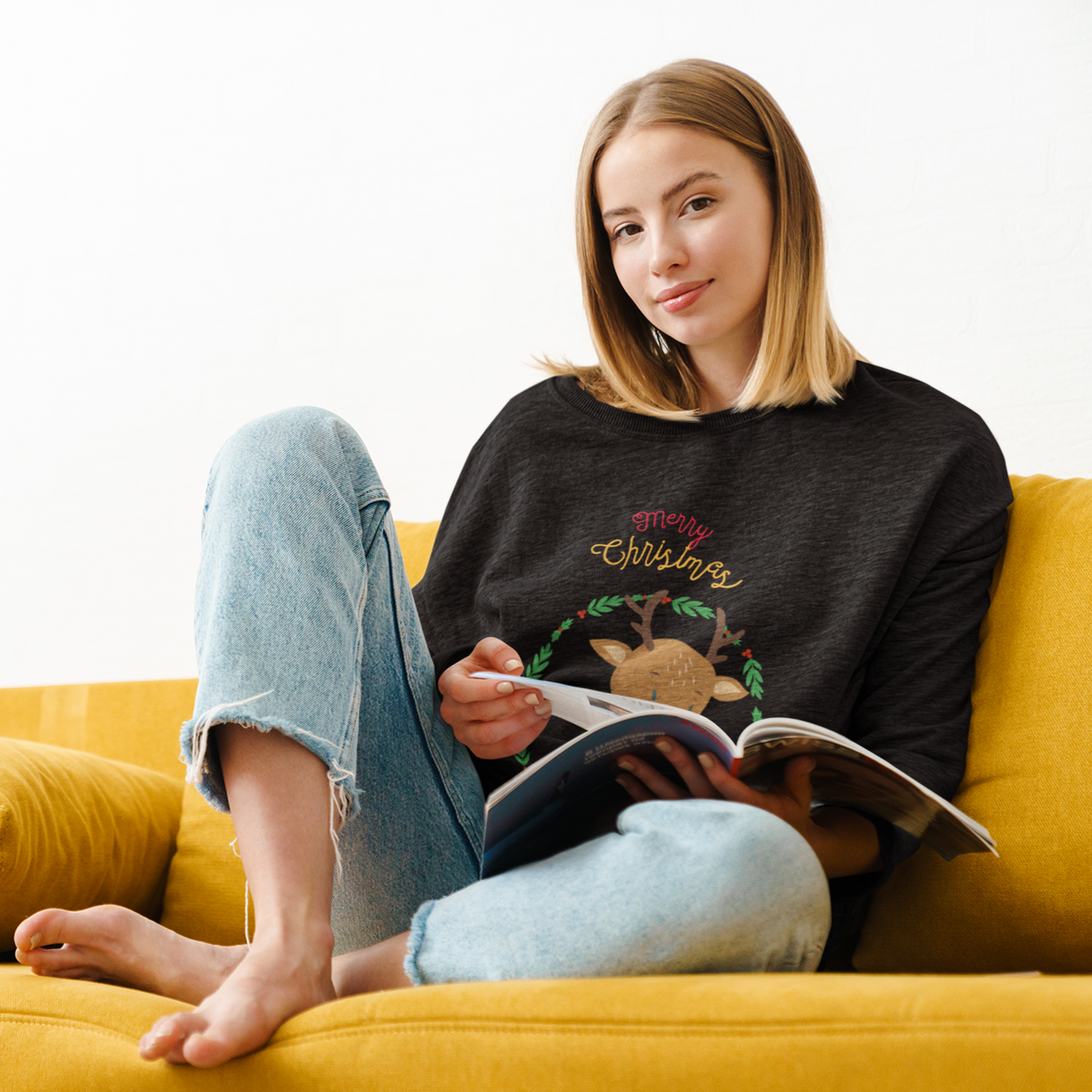 Womens Holiday Theme Sweatshirt
