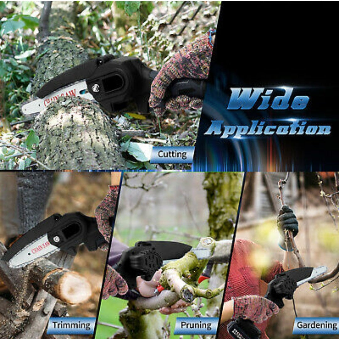 Portable 4 Inch Mini Electric Mini Electric Chain Saw Gardening Tool