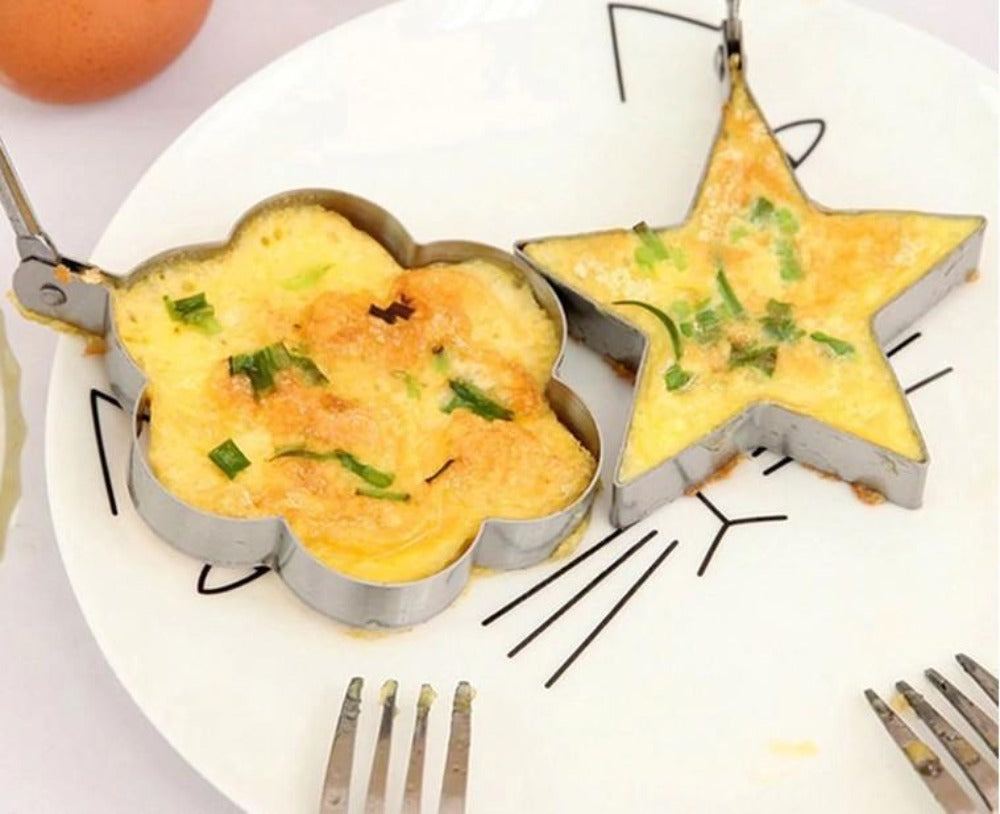 Stainless Steel Fried Egg Pancake Shaping Mold 4 pcs set