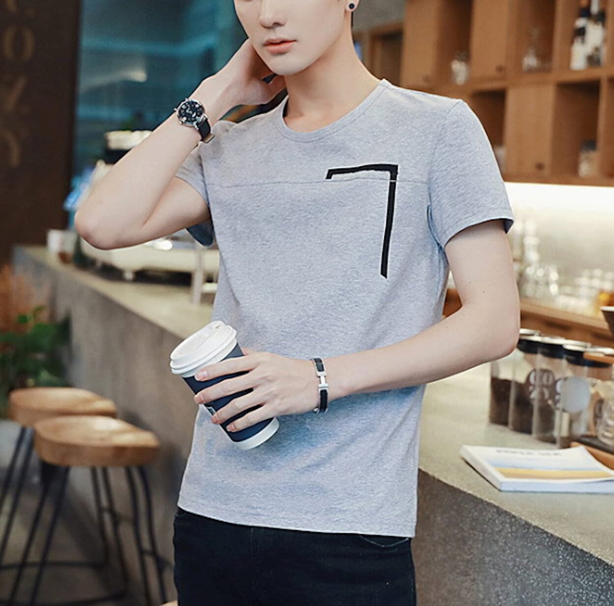 Mens Hidden Rectangular T-Shirt