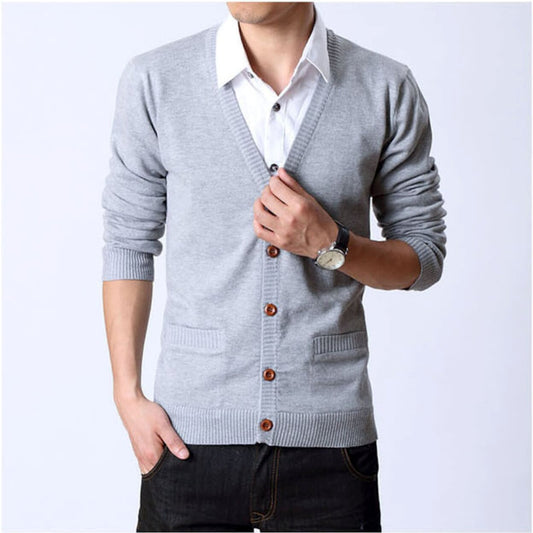 Mens Button Up Cardigan