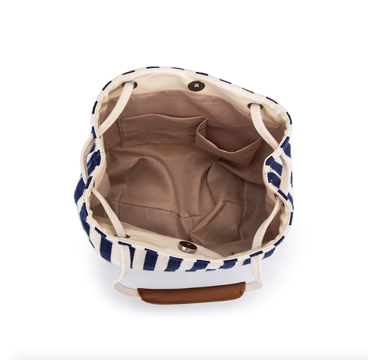 Womens Striped Canvas Tote Bag