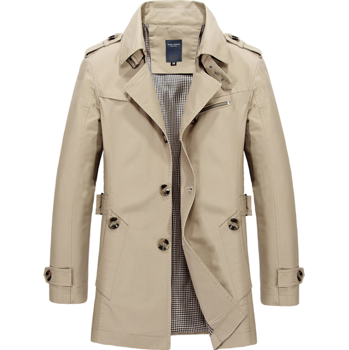 Mens Mid Length Trench Coat