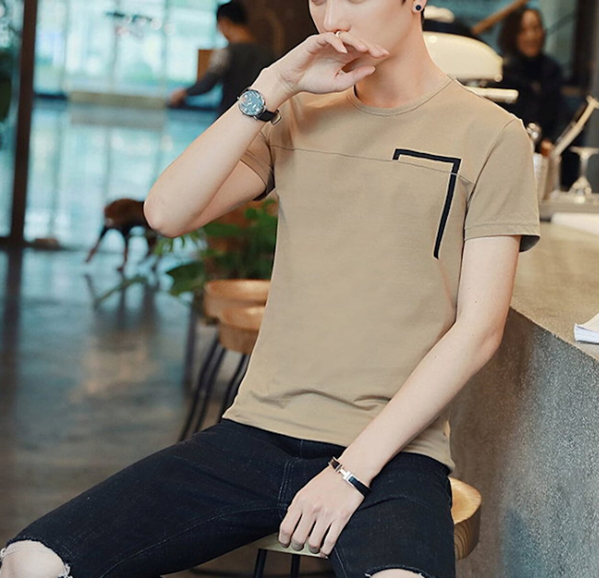 Mens Hidden Rectangular T-Shirt
