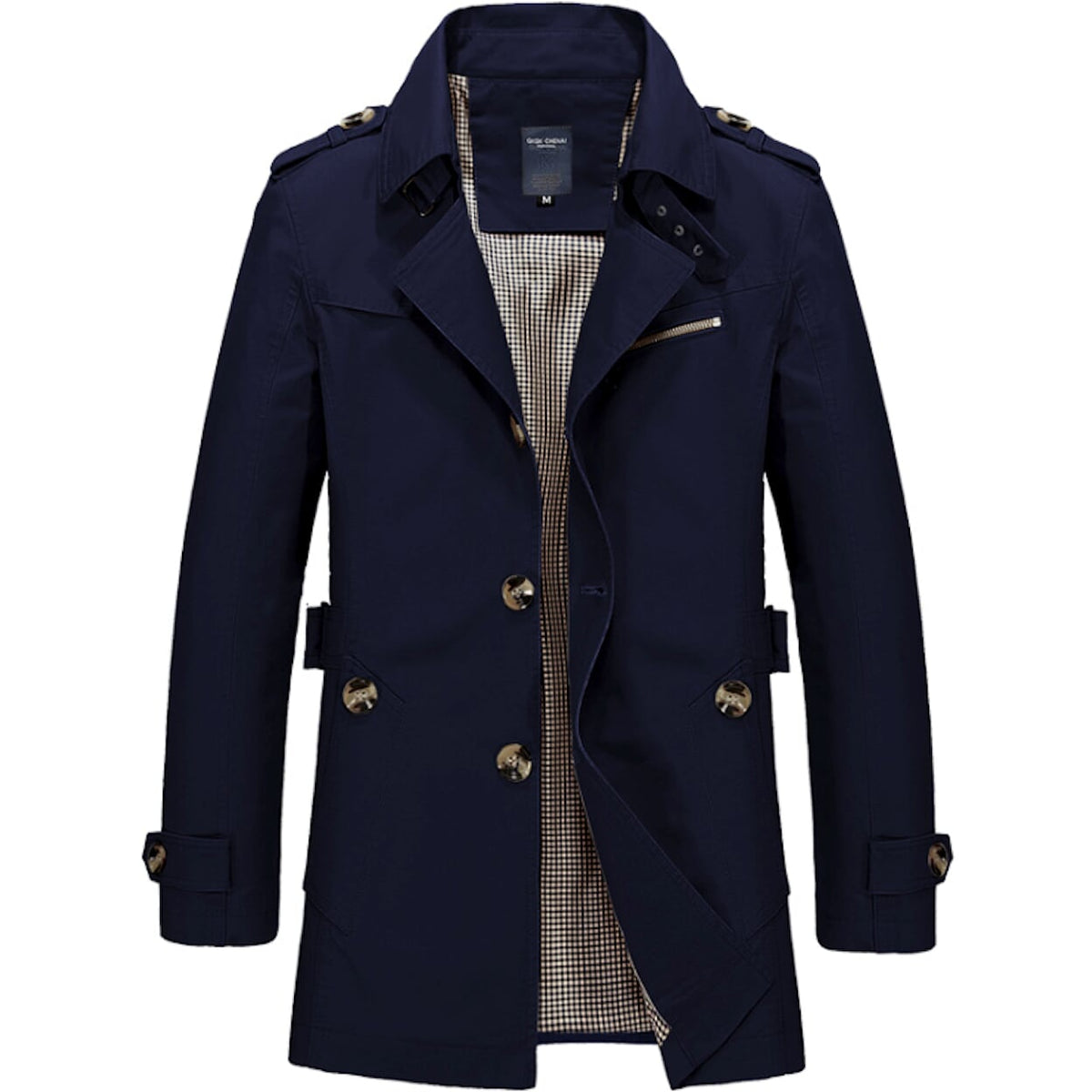 Mens Mid Length Trench Coat