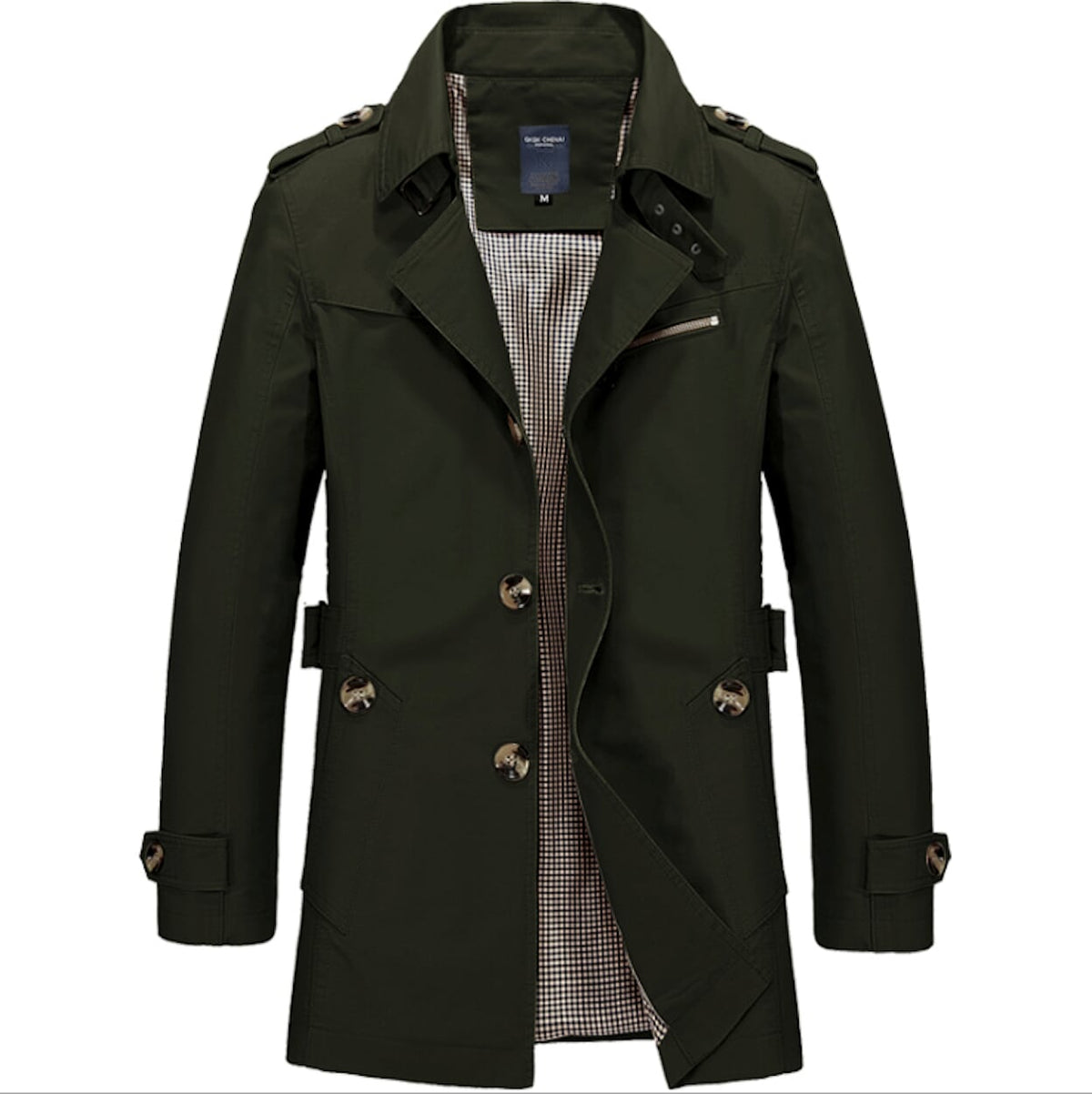 Mens Mid Length Trench Coat