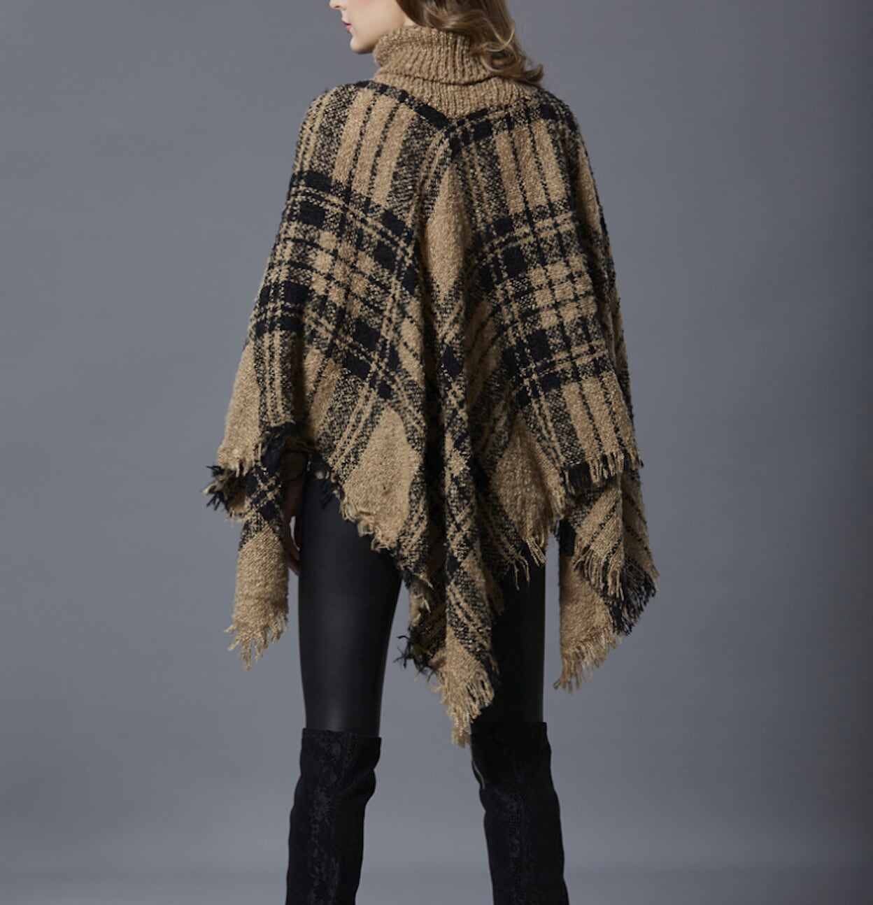 Womens Turtleneck Poncho