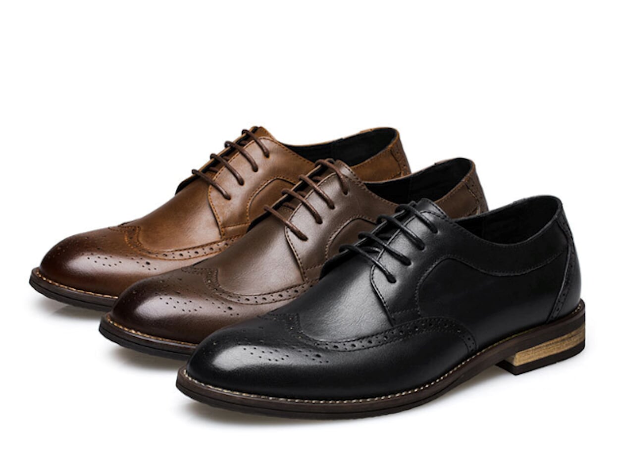 Mens Classic Wingtip Oxford Shoes